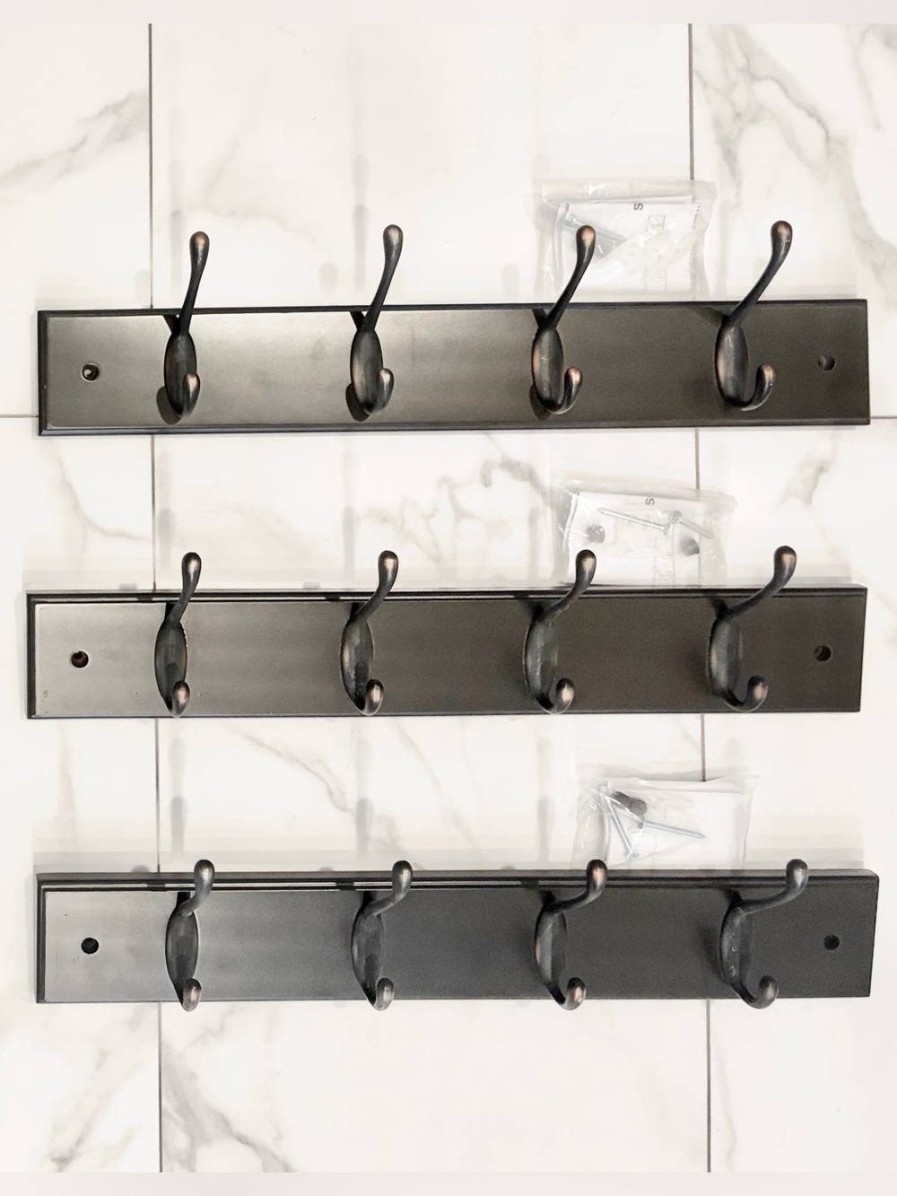 NWT! 🖤 Set of 3 Double-Hook Wall Hooks
